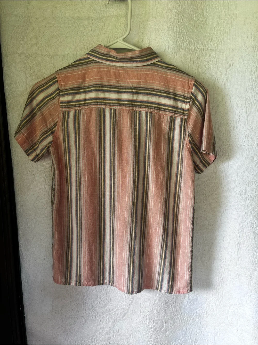 OshKosh B'gosh Short-Sleeve Button-Down Shirt in Rust and Stripe